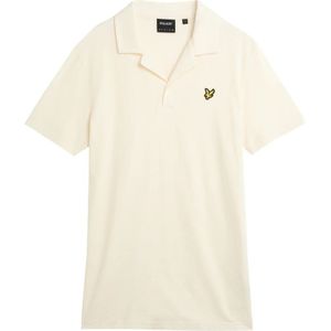 Lyle & Scott - Linnen Revere Kraag Polo Shirt - Beige