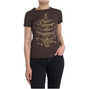 Dolce & Gabbana - T-shirt - Bruin - Crew Neck - 2017 Graphic Print