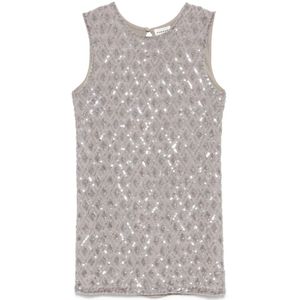 P.a.r.o.s.h., Dames, Jurken, Grijs, Maat: M Polyamide,