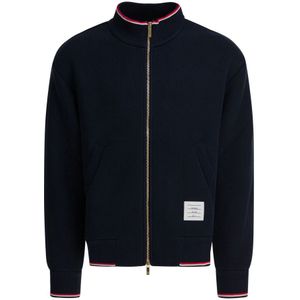 Thom Browne, Heren, Sweatshirts & Hoodies, Blauw, Maat: L Katoen,