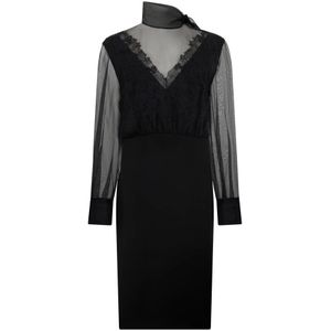 Valentino Garavani, Dames, Jurken, Zwart, Maat: S Katoen,