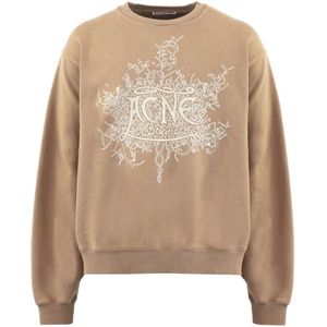 Acne Studios, Heren, Sweatshirts & Hoodies, Beige, Maat: M