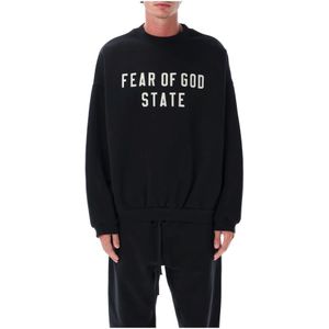 Fear Of God, Heren, Sweatshirts & Hoodies, Zwart, Maat: XS Fleece,