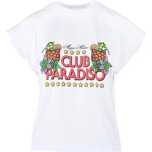 Msgm, Dames, Tops, Wit, Maat: M Katoen,