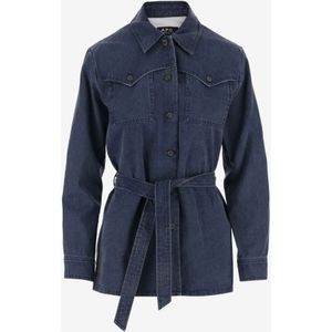 A.p.c., Dames, Jassen, Blauw, Maat: S Denim,