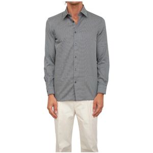 Emporio Armani, Heren, Overhemden, Blauw, Maat: 2XL Katoen,