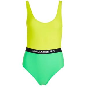 Karl Lagerfeld, Dames, Badkleding, Groen, Maat: S Polyamide,