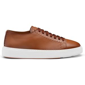 Santoni - Leren Sneaker - Bruin