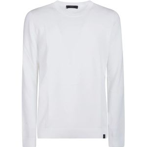 Fay, Heren, Truien, Wit, Maat: L Katoen,