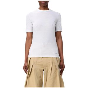 Jil Sander, Dames, Tops, Wit, Maat: M Zijde,