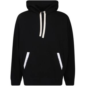 Palm Angels, Heren, Sweatshirts & Hoodies, Zwart, Maat: M Katoen,