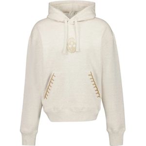 Alexander McQueen, Heren, Sweatshirts & Hoodies, Beige, Maat: S Katoen,