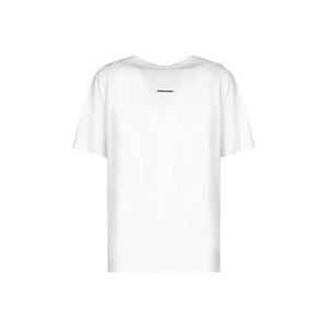 Dsquared2 Oversized 3D Print T-shirt voor Heren , White , Heren , Maat: XL