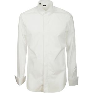 Barba Napoli, Heren, Overhemden, Wit, Maat: XL Katoen,