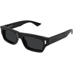 Saint Laurent - SL 837 - Zonnebril - Zwart - Rechthoekige Vorm - Acetaat