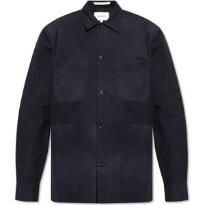 Norse Projects, Heren, Overhemden, Blauw, Maat: M Nylon,