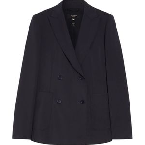 Weekend Max Mara, Dames, Jassen, Blauw, Maat: S Wol,
