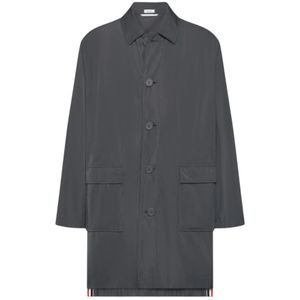Thom Browne, Heren, Mantels, Grijs, Maat: M