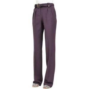 Versace Jeans Couture, Dames, Broeken, Paars, Maat: XS