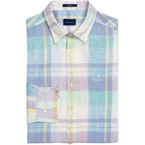 Gant, Heren, Overhemden, Veelkleurig, Maat: M Linnen,