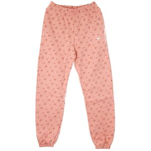 Nike, Dames, Broeken, Roze, Maat: L Fleece,