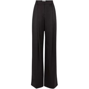 Nina Ricci, Dames, Broeken, Zwart, Maat: 2XS Satijn,