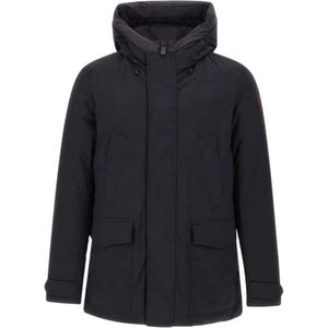 Save The Duck, Heren, Jassen, Zwart, Maat: L Leer,