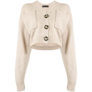 Proenza Schouler, Dames, Truien, Beige, Maat: L Kasjmier,