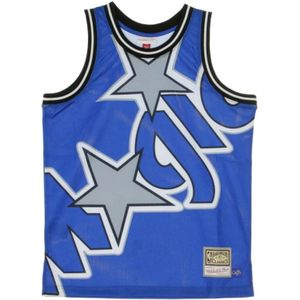 Mitchell & Ness, Heren, Tops, Blauw, Maat: L Jersey,