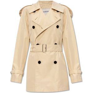 Burberry Zijden trenchcoat , Beige , Dames , Maat: 3XS