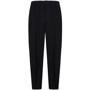 Jil Sander, Heren, Broeken, Zwart, Maat: M Wol,