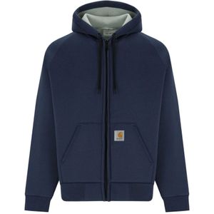 Carhartt Wip, Heren, Sweatshirts & Hoodies, Blauw, Maat: M Katoen,