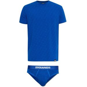 Dsquared2, Heren, Nachtkleding & Lounge, Blauw, Maat: S Katoen,