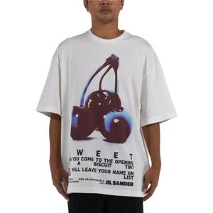 Jil Sander, Heren, Tops, Wit, Maat: L Katoen,