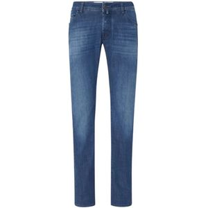 Jacob Cohën, Heren, Jeans, Blauw, Maat: W42 Denim,