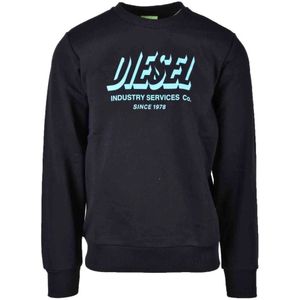 Diesel, Heren, Sweatshirts & Hoodies, Zwart, Maat: L