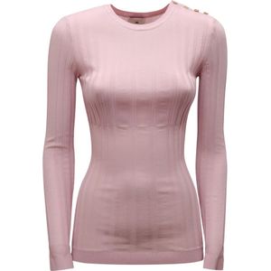 Elisabetta Franchi, Dames, Truien, Roze, Maat: M