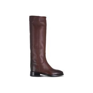 Santoni Bruine Leren Hoge Laarzen , Brown , Dames , Maat: 37 EU