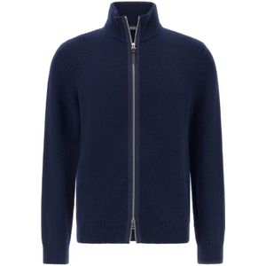 Boggi Milano - Cashmere Jumper met Volledige Rits - Blauw - Heren