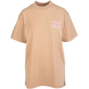 Livincool, Dames, Tops, Beige, Maat: S