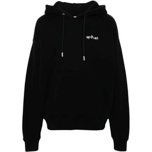 Off White, Heren, Sweatshirts & Hoodies, Zwart, Maat: M Katoen,