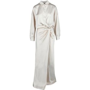 Pinko, Dames, Jurken, Grijs, Maat: 2XS Poliester,