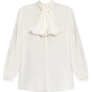 Dolce & Gabbana, Dames, Blouses & Shirts, Wit, Maat: XS Zijde,
