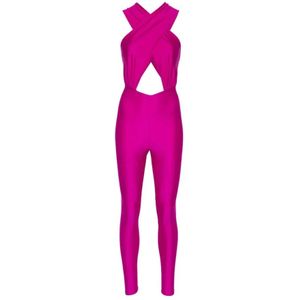 Andamane, Dames, Jumpsuits & Playsuits, Roze, Maat: M Nylon,