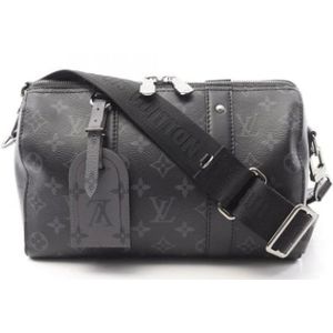 Louis Vuitton Vintage, Heren, Pre-owned, Zwart, Maat: ONE Size Leer,