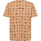 Carlo Colucci - Logo Print T-Shirt - Bruin - Heren