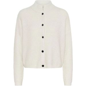 Gestuz - Gzalpha Shimmer Cardigan - Vest - Wit - Wol