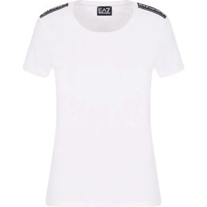 Emporio Armani Ea7, Dames, Tops, Wit, Maat: L