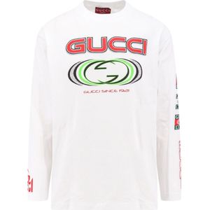 Gucci, Heren, Tops, Wit, Maat: L Katoen,