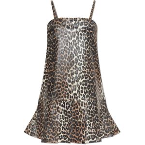 Ganni, Dames, Jurken, Beige, Maat: 2XS Denim,